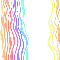Watercolor background with gradient stripes and waves. Colorful wallpaper