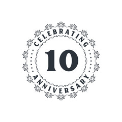 10 anniversary celebration, Greetings card for 10 years anniversary