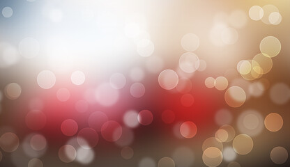 Bokeh red Glitter lights texture background abstract. Sparkling magical concept glow effect wallpaper illustration photo