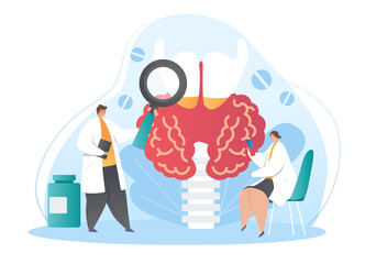 Endocrinologists diagnose and treat thyroid gland.
