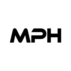 MPH letter logo design with white background in illustrator, vector logo modern alphabet font overlap style. calligraphy designs for logo, Poster, Invitation, etc. - obrazy, fototapety, plakaty