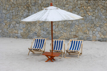A sandy beach bed for a relaxing vacation.