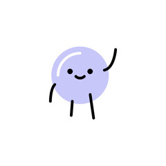 Bubble. Vector logo in bold line style