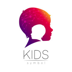 Kids Logo Design Vector Brand Identity Premade Logo Children School Logo Company Brand Sign