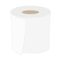Toilet paper or roll of toilet tissue in vector icon