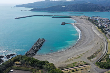 高知県四万十市　下田港海岸の風景