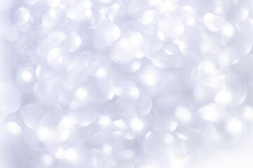 white, silver glitter vintage lights background defocused for festivals and celebrations