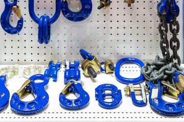 various type of metal or steel lifting hook chain and accessories such as master link shackle screw...