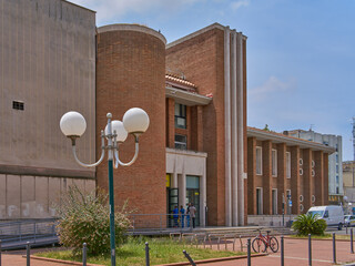 Fascist architectural styled Post Office in the city of Latina, Italy