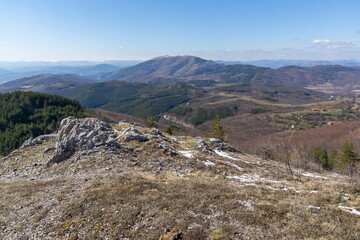 winter view of Konyavska mountain, Bulgaria