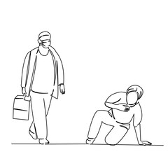 patient with a sick heart and a doctor