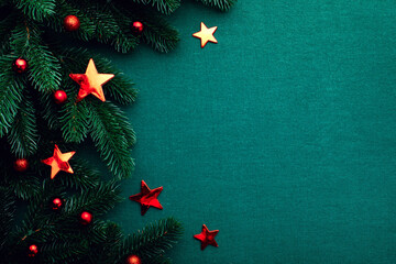 Noel or Christmas background with copy space for a greeting text