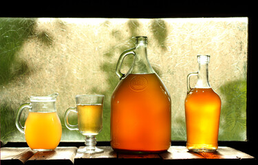 Kombucha keto diet drink. Orange and lemon Flavored Kombucha