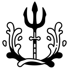 trident of poseidon icon