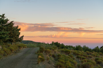 dirt road on the mountain