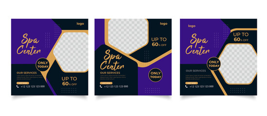 Spa instagram stories social media post	
