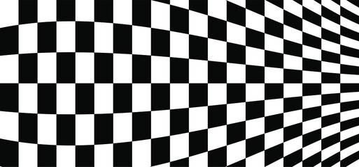 Checker pattern. square, squares wave. Checkered background Vector Geometric Seamless black and white tile. 