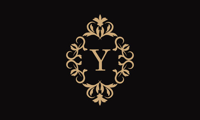 Elegant logo for business. Exquisite company brand icon, boutique. Monogram with the letter Y.