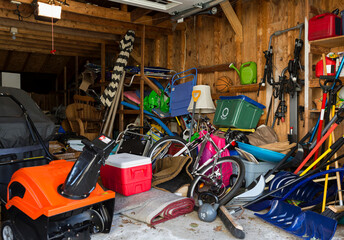 Messy Garage Interior 