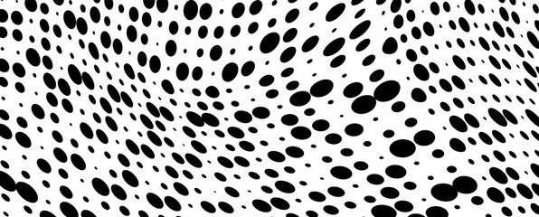 The halftone texture is monochrome. Vector chaotic background
