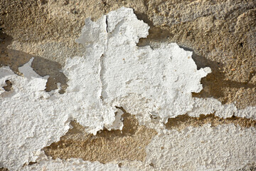 old white wall peeling off