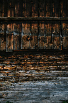 Weathered Wood Barn Facade