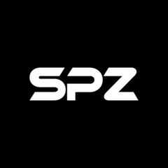 SPZ letter logo design with black background in illustrator, vector logo modern alphabet font overlap style. calligraphy designs for logo, Poster, Invitation, etc.