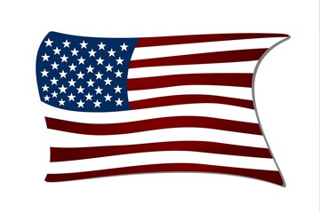 Fototapeta premium American flag emblem glow vector