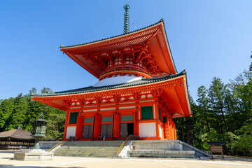【和歌山県】高野山真言宗総本山 金剛峯寺の壇上伽藍の大塔