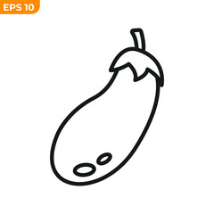 eggplant icon symbol template for graphic and web design collection logo vector illustration