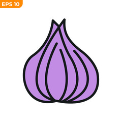 garlic icon symbol template for graphic and web design collection logo vector illustration