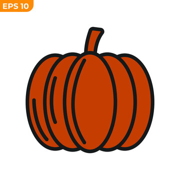 pumpkin icon symbol template for graphic and web design collection logo vector illustration
