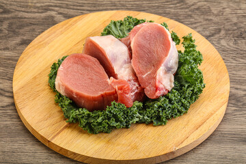 Fresh raw pork tenderloin for roast