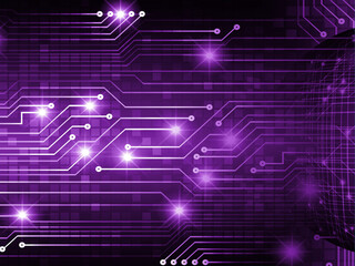 d illustration Abstract futuristic electronic circuit technology background