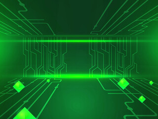 d illustration Abstract futuristic electronic circuit technology background