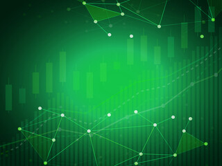 3d rendering Stock market online business concept. business Graph and business theme