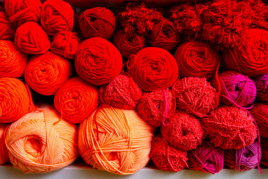 Textiles Red Yarn
