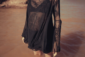 Close up of a beautiful future mom