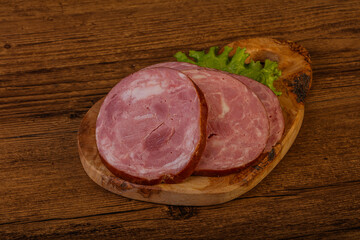 Slices of pork meat ham
