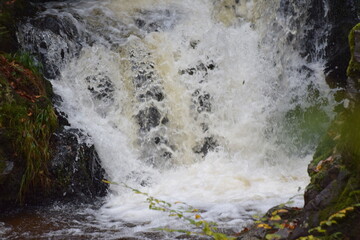 rivière eau remous courant chute nature montagne