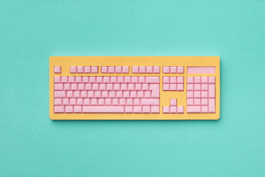 Papercraft colorful computer keyboard.