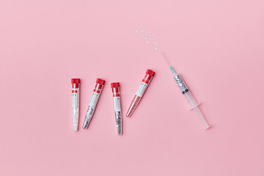Test tubes and syringe