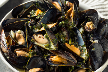 Homemade Moules Frites Mussels and Fries