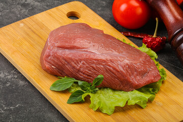 Raw beef piece for cooking
