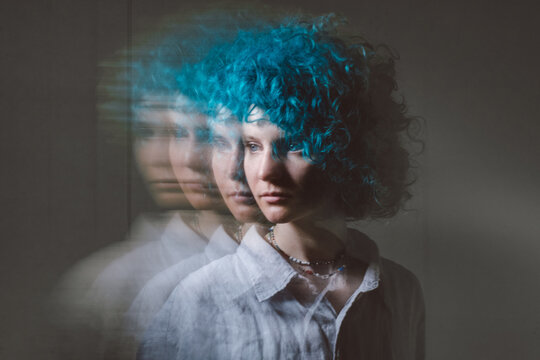 Multiplied portrait.
