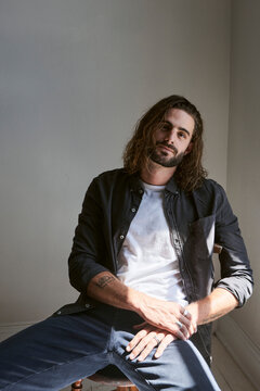 Casual portrait of a bearded man
