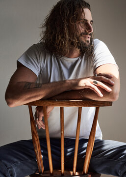 Portrait of a young bearded man