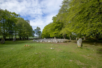 Fototapeta na wymiar The Bronze Age burial site of Clava Cairns in the Scottish Highlands, UK