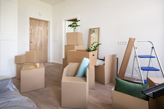 Many Boxes In New Apartment