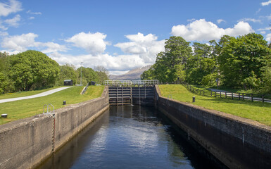 Corpach Sea Lock near Fort William in the Scottish Highlands, UK